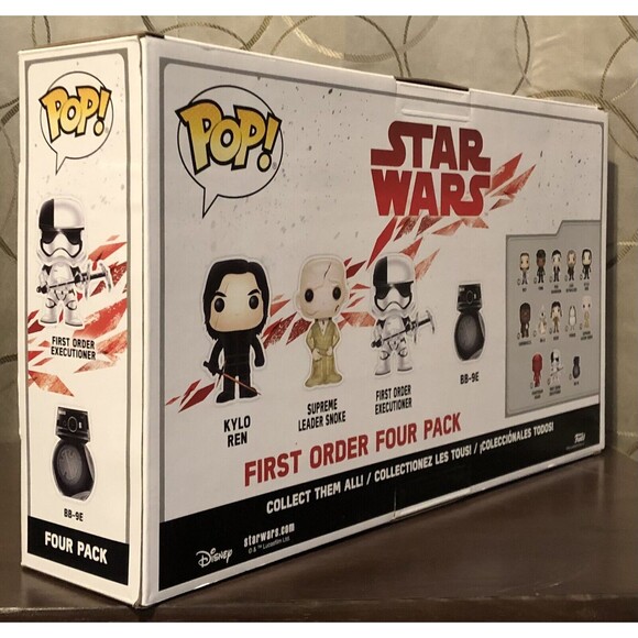 Funko Pop! Star Wars Costco First Order 4 Pack Kylo Exclusive Glows In The Dark - Picture 5 of 11